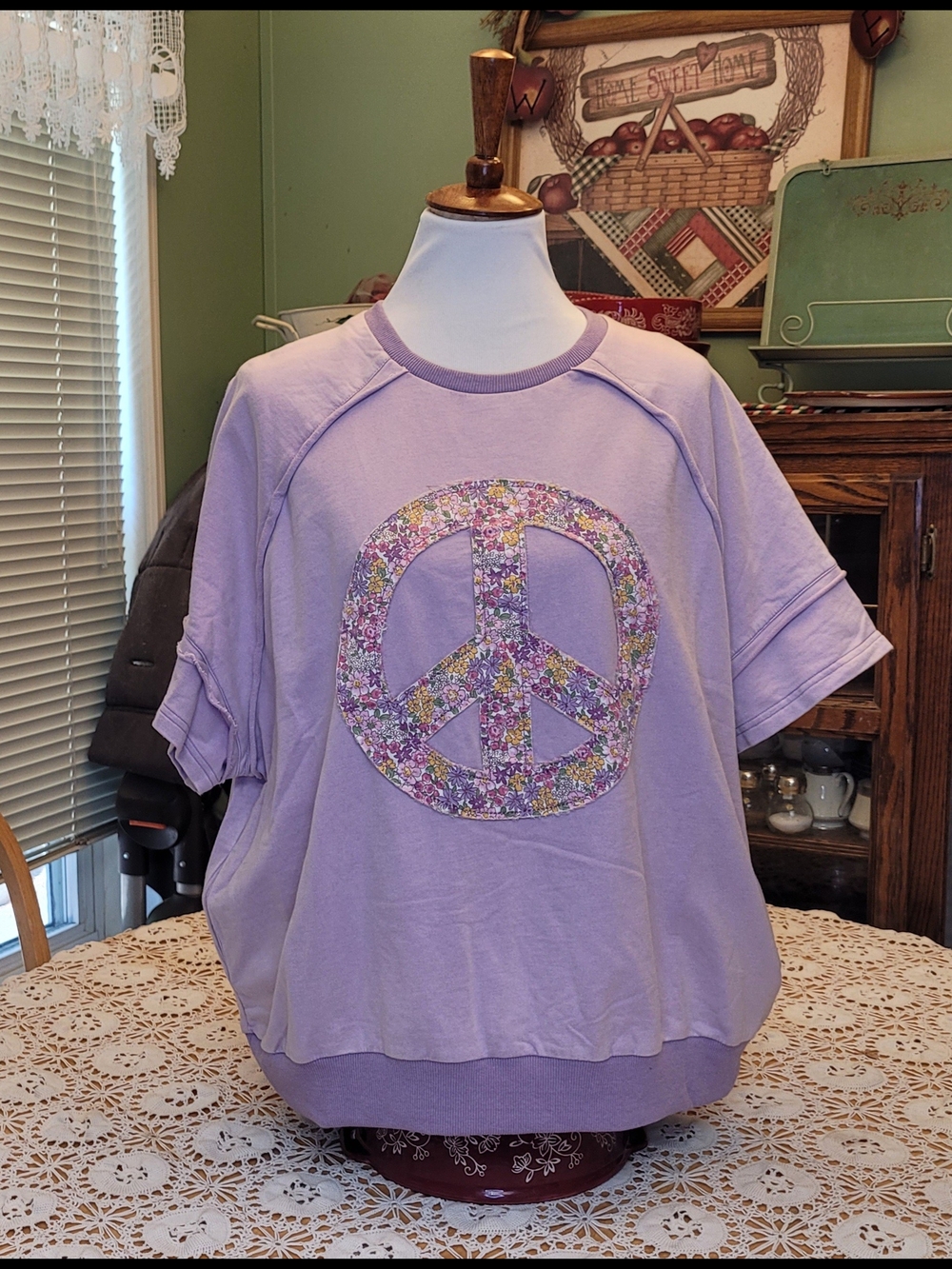 Blue Velvet Lavender Crewneck Sweatshirt NWT